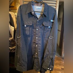 Black Columbia, long sleeve shirt